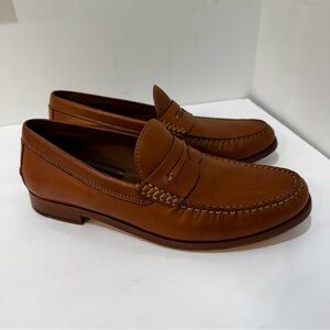 Johnston & Murphy Collection Baldwin Leather Penny Loafers Cognac size 10.5 M
